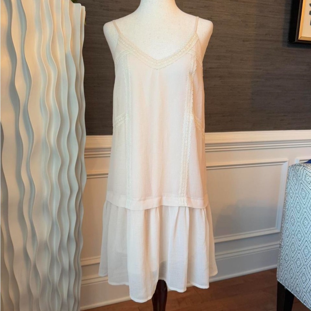 ASTR The Label Cream Sheer Babydoll Dress